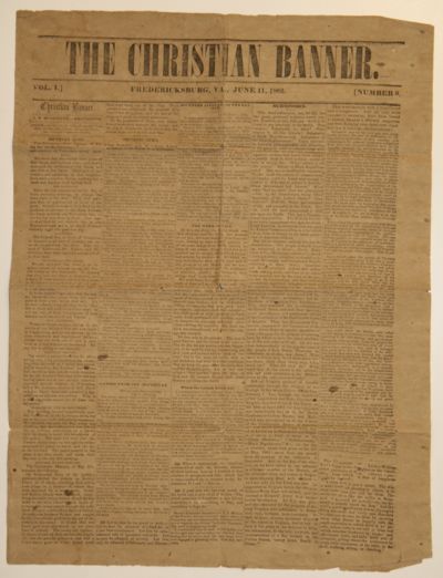 "The Christian Banner" - Pro-Confederate Paper From Union-Occupied Fredericksburg