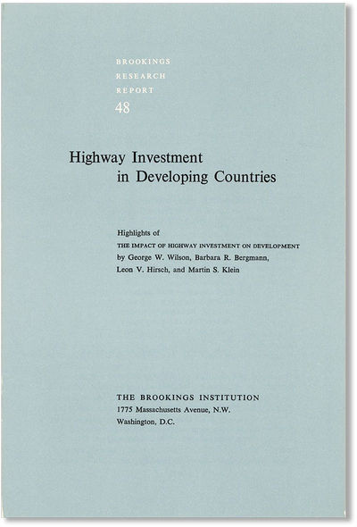 Highway Investment in Developing Countries: Highlights of "The Impact of Highway Investment on Development