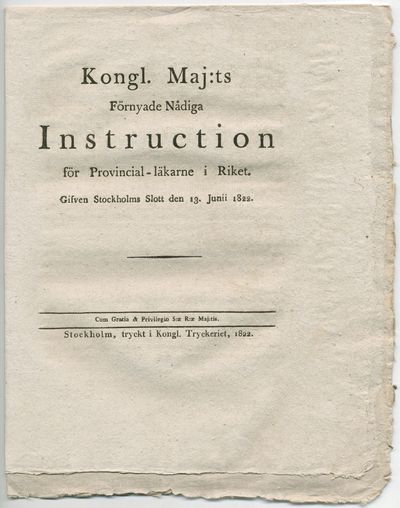 Kongl. maj:ts förnyade nådiga instruction för…