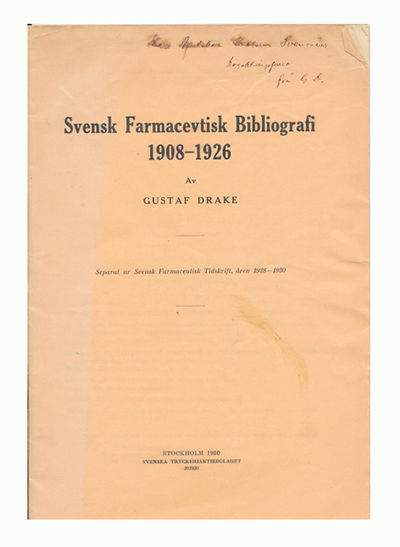 Svensk farmacevtisk bibliografi 1908-1926.…