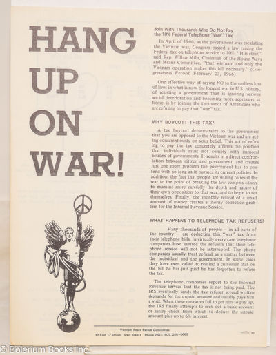 Hang up on war! [handbill]