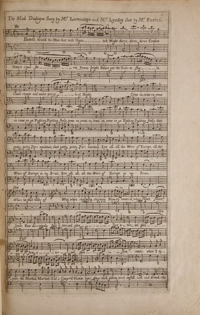 Collection of rare early 18th century songs published in London ca. 1700-1735