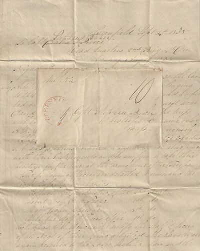 1838 – A letter containing a Massachusetts Militia Brigade Order describing in detail how an upcoming muster of was to be conducted
