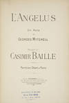 L'Angelus Un Acte de Georges Mitchell ... Partition Chant et Piano. [Piano-vocal score]