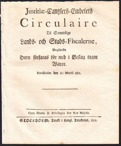 Justitæ-Cantzlers-Embetets Circulaire Til…
