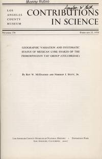 Geographic Variation and Systematic Status of Mexican Lyre Snakes of the Trimorphodon Tau Group...