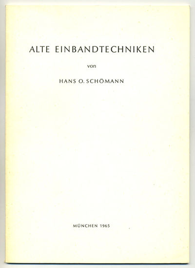 Alte Einbandtechniken.