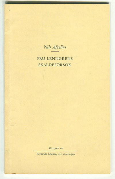 Fru Lenngrens Skaldeförsök. Särtryck ur Berömda…