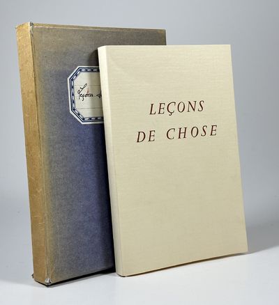 LECONS DE CHOSE.