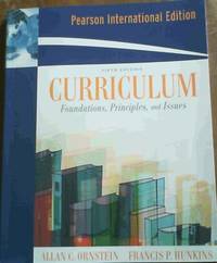 cover of Curriculum : Foundations, Principles and Issues