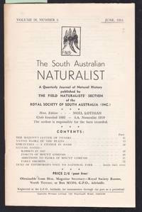image of The South Australian Naturalist Vol.28 No.4 June 1954