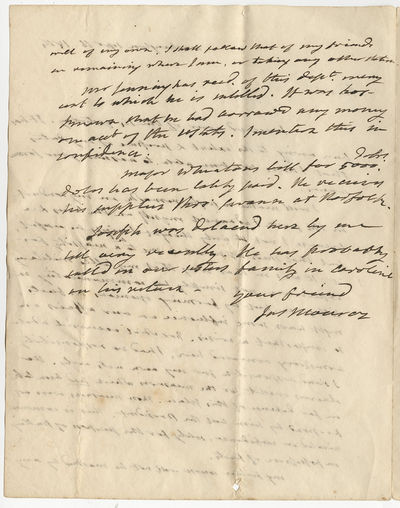 James Monroe Defends his Actions in Futile Defense of Washington in War of 1812