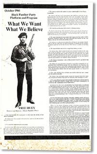 Broadside: October 1966 Black Panther Party Platform and Program - What We Want, What We Believe