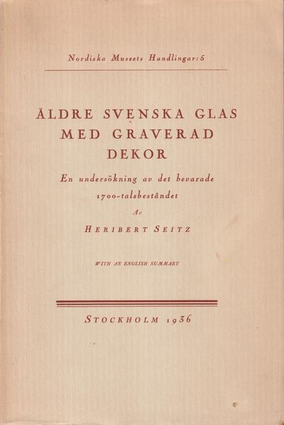 Äldre svenska glas med graverad dekor. En…