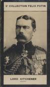 Photographie de la collection Félix Potin (4 x 7,5 cm) représentant : Lord Kitchener - Général. Début XXe. Vers 1900.