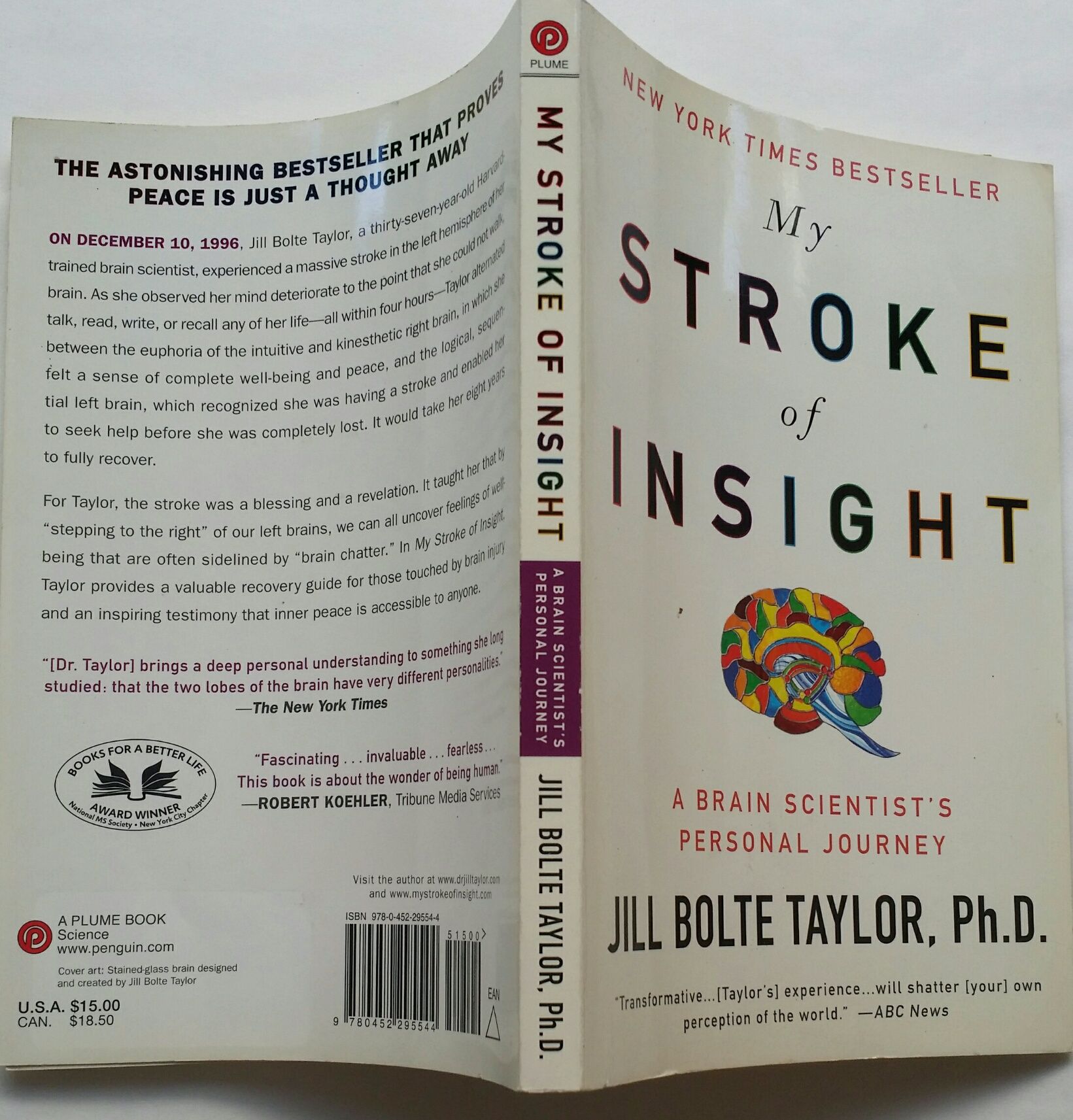 My Stroke of Insight ハードカバーとペーパーバックセット My Stroke of Insight by Jill Bolte Taylor | paperback glued spine