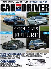 Car and Driver Magazine August 2009:  Cool Cars for the Future by Car and Driver Magazine editors - 2009