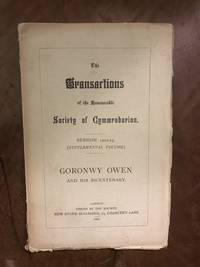 image of Goronwy Owen And His Bicentenary The Transactions of the Honourable Society of Cymmrodorion Session 1922-23