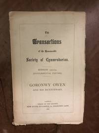 Goronwy Owen And His Bicentenary The Transactions of the Honourable Society of Cymmrodorion Session 1922-23