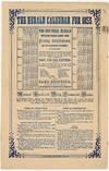 Advertising Calendar Montreal Herald and Daily Commercial Gazette Calendar 1853