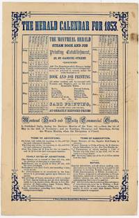 Advertising Calendar Montreal Herald and Daily Commercial Gazette Calendar 1853
