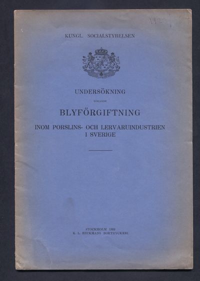 Undersökning rörande blyförgiftning inom…