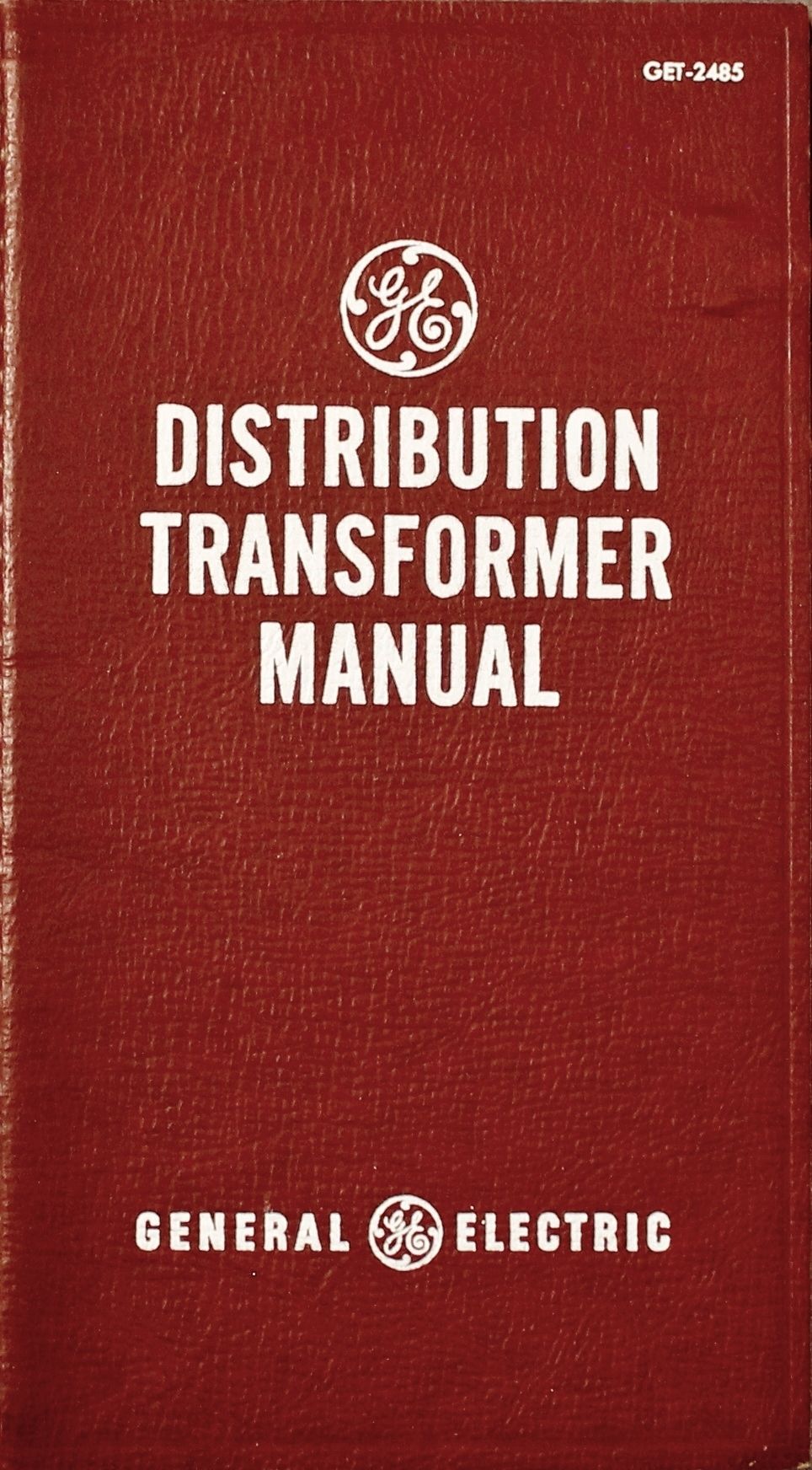 Distribution Transformer Manual GET2485 by General Electric 1958