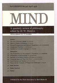 Mind: A Quarterly Review Of Philosophy April 1978