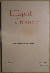 image of The Marquis de Sade; L'Esprit Createur, Vol. XV, No. 4, Winter 1975
