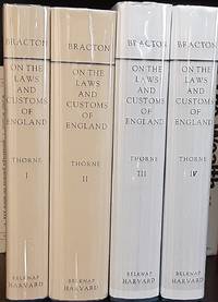 Bracton On The Laws and Customs of England. Volumes I-IV (4 vol. set, comp.) by notes) revisions
- 1st Edition 1st Printing
- 1968
- from Basement Books (SKU: 029499)