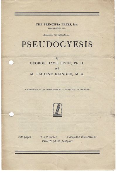 Prospectus for Monograph on Pseudocyesis (False Pregnancy)