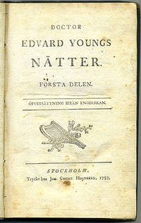 Doctor Edvard Youngs Nätter. Öfversättning ifrån…