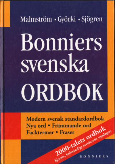 BONNIERS SVENSKA ORDBOK.