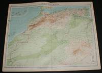 image of Map of North-West Africa from the 1920 Times Survey Atlas (Plate 77) including Morocco, Gibraltar, Canary Islands, Madeira Islands, Algeria, Tunis, Atlas Mountains, Sahara (part), etc