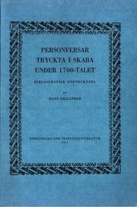 Personversar tryckta i Skara under 1700-talet.…