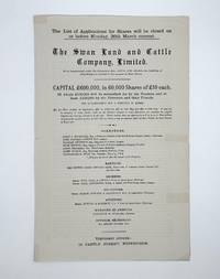 The Swan Land and Cattle Company, Limited ... To be Incorporated ... Capital £600,000, in 60,000 Shares ... Prospectus