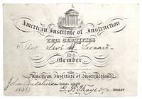 American Institute of Instruction Membership Card