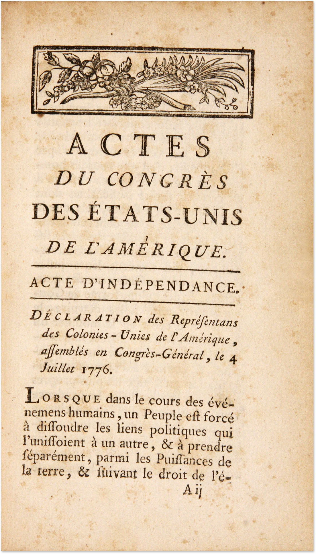 Recueil des Loix Constitutives des Colonies Angloises, Confederees