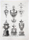 Various Furnishings, Including Decorative Clocks, an Ornamental Knocker, and Two Hanging Lights