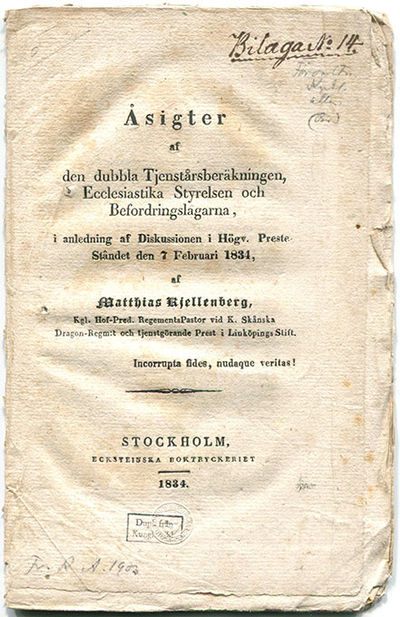 Åsigter af den dubbla tjenstårsberäkningen,…