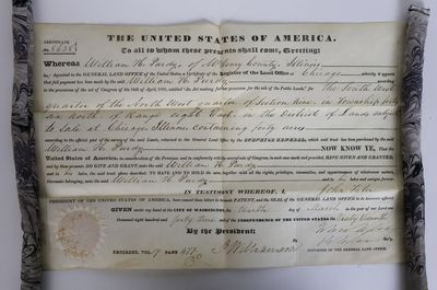 WILLIAM H. PURDY / JOHN TYLER LAND GRANT