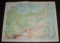 image of Map of "Siberia" (modern day Russia, Kazakhstan and Uzbekistan) from the 1920 Times Survey Atlas (Plate 67) including Mongolia, Korea, Manchuria, Turkestan, Petrograd, Vladivostok, Lapland, etc