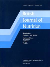 cover of British Journal of Nutrition : Volume 88 Supplement 1 - Probiotics and Health : September 2002