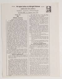 image of An open letter to Wright Patman. Alert no. 21: Wrong Patman