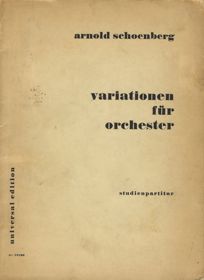 [Op. 31]. Variationen für Orchestra [Study score]