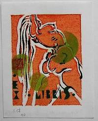 Ex-libris chinois. Femme orange