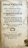 Observations sur les antiquites de la ville d'Herculanum