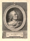 Engraved cameo portrait by Louis Halbon after drawing by C. Monnet.29.5x22cm