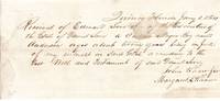 [Manuscript Receipt Documenting the Sale of a Young Slave in Florida During the Civil War]