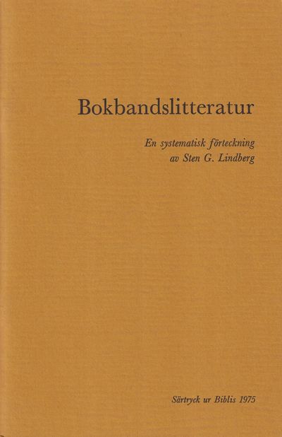 Bokbandslitteratur. En systematisk förteckning [=…